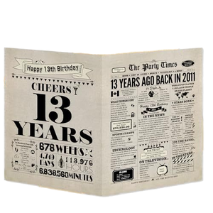 Unique Funny Vintage Custom Photo Printed Newspaper Greeting Cards for <strong>Boy</strong> Girl Birthday <strong>Party</strong> Event <strong>Invitation</strong> Favors - Product Image 1