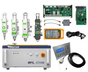 Conjunto de raycus fonte laser 1500w/3000w/1000w + bm111/109 + fscut1000/2000 + bcs100 para máquina de corte a laser de fibra