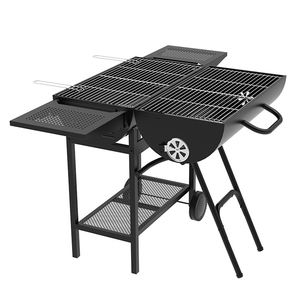 OWNSWING Griglia per Barbecue a Carbone Stile <span class=keywords><strong>Americano</strong></span>, Grande, per Esterni, Campeggio, Giardino, Portatile, con Tavolo Pieghevole - Product Image 5