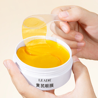 Masker Mata Gel emas kecantikan mata organik Label pribadi menghilangkan lingkaran hitam antikeriput penuaan lidah buaya Vitamin E Herbal kering OEM