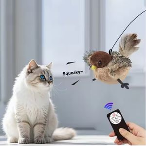 Giocattoli con erba gatta e gatto che sbattono le ali di simulazione uccello interattivo <span class=keywords><strong>Flappy</strong></span> Bird chase giocattolo con gatto Touch ha attivato giocattoli da gioco per cani di peluche - Product Image 4