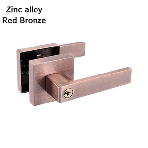 Modern Heavy Duty Interior <strong>Door</strong> <strong>Knob</strong> Lock Set Matte <strong>Black</strong> Zinc Alloy Privacy <strong>Door</strong> Lever Handles With Lock Cylinder Set - Product Image 5