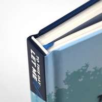 Carnet de notes de luxe A5 bleu à couverture rigide personnalisé de haute qualité pour réunions d'affaires – Service d'impression