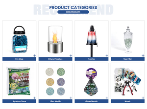 Fabriek Directe Verkoop Speciale Ontwerp Vorm Gemengde Kleuren Kunstblauw Vuur Glas Kiezelstenen Voor Decoratie - Product Image 6