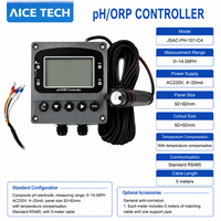 Analyseur de pH/ORP industriel en ligne AICE TECH, 4-20 mA, RS485, écran LCD, contrôleur de qualité de l'eau avec capteur
