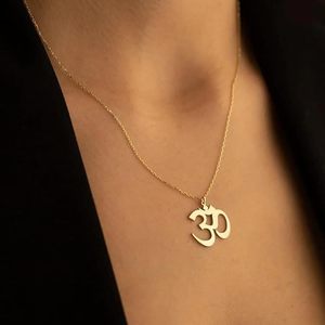 Collar con Colgante Clásico del Símbolo Budista OM para Hombres y Mujeres, Collar <span class=keywords><strong>de</strong></span> Acero Inoxidable con Sutra <span class=keywords><strong>de</strong></span> Yoga, Joyería <span class=keywords><strong>de</strong></span> Oración - Product Image 2