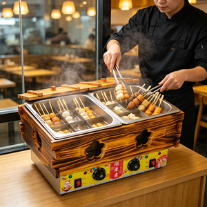 เครื่องทำโอเด้งไฟฟ้าแบบสองถัง 12 ช่อง 18 หลุม สำหรับร้านอาหารและแผงลอย - Product Image 6