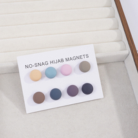Nouveaux Aimants pour Hijab, Boucle Magnétique Plate Colorée, Fixation d'Écharpe Anti-Fuite de Lumière, Broche Multifonctionnelle Tendance Quatre Saisons
