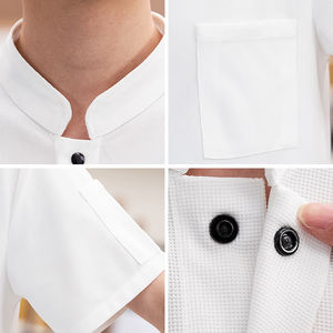 ชุดเชฟแขนสั้นเครื่องแบบเชฟของโรงแรมสำหรับร้านอาหารออกแบบโลโก้ได้ตามต้องการ - Product Image 2