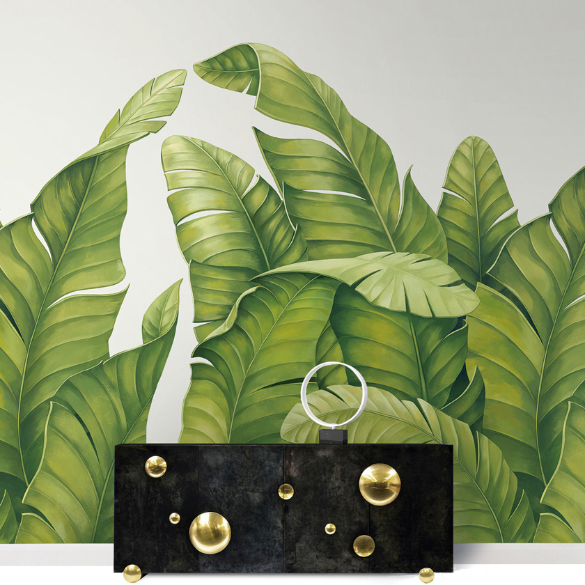 Tropcal Wallpaper Banana Leaf 3D Wallpaper Large Palm Tree - View #10