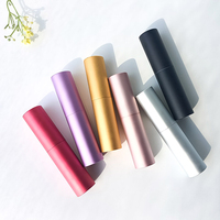Flacon de parfum rechargeable miniature en aluminium personnalisé, 10 ml, vaporisateur de parfum en verre épais avec boîte