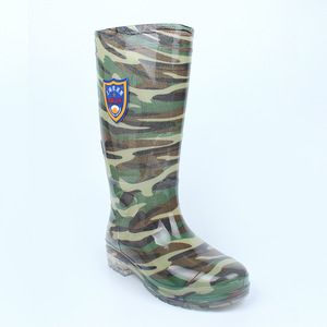Botas de Lluvia de Goma de Caña Alta con Camuflaje para Hombre, Antideslizantes, de Tacón Bajo y Reforzadas, para Trabajo y Minería, Linyi Shandong - Product Image 4