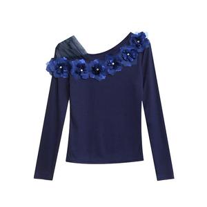Moda Outono Novo Sexy Top Luz Luxo Flor Top - Product Image 5
