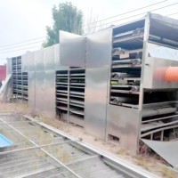 Drooginstallatie met roestvrijstalen gaasband, meerlaags transportband voor fruit- en groenteverwerkingslijnen