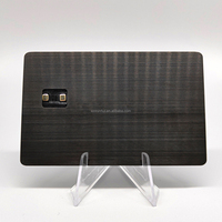 Xinrunhui Luxury Custom Pinsel Gold Metall Karte Chip Slot Logo Laser gravur NFC Schwarz metall Visitenkarten