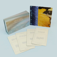Boîte magnétique en papier personnalisée avec estampage doré pour jeu de cartes d'affirmation éco-responsable pour la famille, jeu de cartes Papillon Challenge