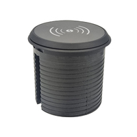 Cubierta de carga inalámbrica a prueba de polvo de 10W, toma de sofá con ojal redondo, toma de CA del Reino Unido QC3.0, toma de escritorio de carga rápida, PD20W, toma de escritorio de 1, 2 uds.