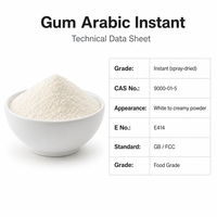 LCHBIO – Poudre d'Extrait Végétal en Vrac de Gomme Arabique Instantanée E414 CAS 9000-01-5, Émulsifiant de Qualité Alimentaire pour Boissons et Confiseries