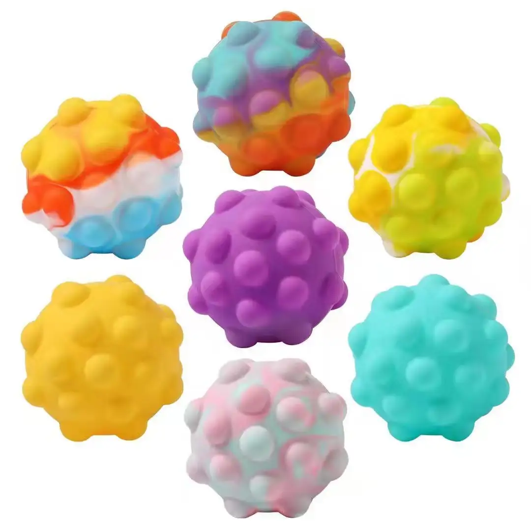 Popping संवेदी निचोड़ Fidget खिलौना मिनी इंद्रधनुष रंग नई पुश पॉप बुलबुला खेल विरोधी तनाव गेंदों Fidget खिलौने कृंतक पायनियर