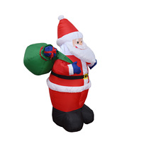 Modèle gonflable de Noël 2,4 m Gonflable 8 pieds Père Noël Ballon de jardin illuminé Décoration de Noël Ballon gonflable