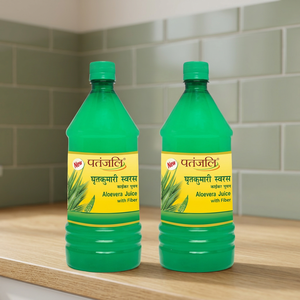 Combo Patanjali, Jugo de Aloe Vera con Fibra 2L (Paquete de 2) para Aplicación Corporal - Product Image 2