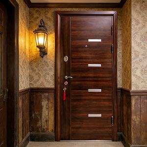 Portes de sécurité extérieures en acier pour la maison, nouveau modèle, <span class=keywords><strong>prix</strong></span> attractif - Product Image 5