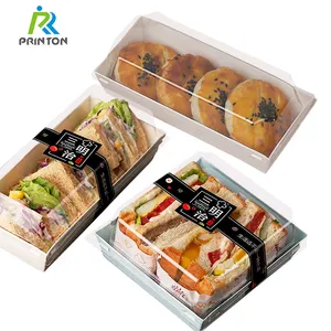 Printon изготовленный на заказ пластиковый блистер macaron печенья упаковывая коробка с прозрачной крышкой коробка для сэндвичей