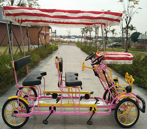 Luxury 2 แถว 6 คน surrey จักรยาน/4 ผู้ใหญ่ + 2 เด็ก tandem จักรยานจักรยาน - Product Image 4