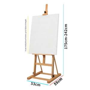 Caballete Profesional <span class=keywords><strong>de</strong></span> Madera Maciza para Piso |    Caballete <span class=keywords><strong>de</strong></span> <span class=keywords><strong>Pintura</strong></span> Plegable Ajustable <span class=keywords><strong>de</strong></span> Color Madera Natural para Dibujar <span class=keywords><strong>y</strong></span> Pintar al Óleo - Product Image 5