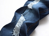 Jeans Classiques pour Hommes de Haute Qualité, Vente en Gros, Pantalons Crayon Taille Moyenne, Décoration de Motif, Logo, Tissu Denim Coloré, Adoucissant, Faible MOQ
