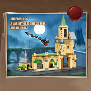 JIESTAR JJ9024 540PCS Série Vue de Rue Ornement de la cour de <span class=keywords><strong>Poudlard</strong></span> Modèle de blocs de construction Jouet éducatif technique Cadeau de festival - Product Image 3