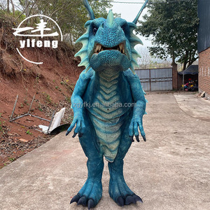Disfraz de Dragón Animatrónico de Tamaño Real con Patas Ocultas, Accesorios para Películas, Modelo de Dragón Azul Realista que Camina - Product Image 1