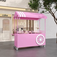 Chariot de promotion mobile détachable pour la plantation printanière, stand d'exposition de rue, chariot pour événements de mariage, petite échoppe mobile, chariot à bonbons