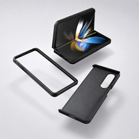 Étui de protection pliable de haute qualité pour Z Fold 7, coque double couche antichoc épaisse avec décor en cuir concave, en PC premium