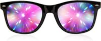 Lunettes de Diffraction Ultime pour Spectacles Lumineux Effet Prisme 3D Style Caleidoscope Arc-en-ciel EDM pour Halloween, Mariage, Noël, Soirées Rave