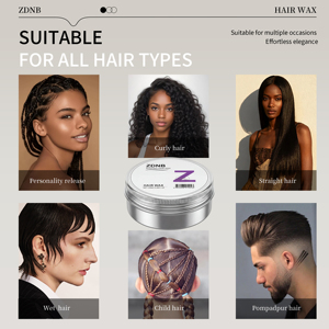 Promotion ZDNB Cire coiffante pour cheveux pour hommes, pour ondulations <span class=keywords><strong>360</strong></span> Sport Waves, Crème-coiffante à tenue forte, Cire à effet mat personnalisée pour coiffures sportives masculines - Product Image 4