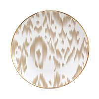 Assiettes de présentation de luxe à bordure dorée avec logo personnalisé Vaisselle de mariage Assiette écologique en porcelaine de Chine