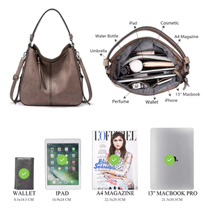 Bolsos de Mano de Cuero PU Personalizados al por Mayor, Bolsos de Hombro Tipo Hobo para Mujer - Product Image 5