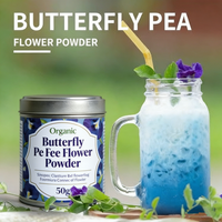 Poudre de fleur de pois papillon biologique en vrac, marque privée, 450 mailles, poudre de matcha bleue
