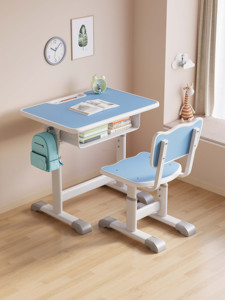 Mesas y sillas de estudio de aula de altura ajustable, juego de muebles escolares para estudio en casa y artículos de papelería para escuelas - Product Image 3