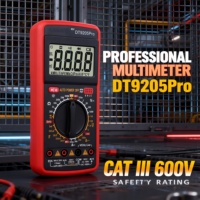 DT9205pro 2000-counting Pengukur Tegangan 4-Digit Presisi Tinggi, Pengukur Arus, Pengukur Kapasitansi, Pengukur Resistansi, Multimeter Multifungsi untuk