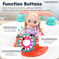 Petite poupée desgin apprentissage éducatif précoce jouet sensoriel en plastique musical téléphone portable pas cher pour bébé enfants filles avec lumière