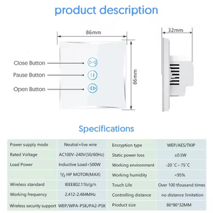 Langyeao EU Anh tuya <span class=keywords><strong>Wifi</strong></span> Rèm chuyển đổi cho rèm điện con lăn màn trập mù động cơ với điều khiển từ xa Google & Alexa - Product Image 6