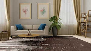 Ensemble de tapis en laine/soie tissés à la main tibétain/népalais modernes tapis doux de luxe lavable antidérapant résistant aux taches pour la maison et l'hôtel - Product Image 4