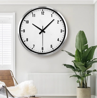 Jam Dinding Senyap 24 Inci 60 CM Jam Quartz Ukuran Besar untuk Ruang Konferensi Hotel, Aula Stasiun, Jam Sederhana dan Berkesan