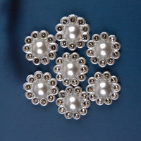 Accessoires de bijoux DIY : Patch tournesol en ABS à fond plat et demi-surface, orné de strass diamant pour vêtements, textiles et chaussures