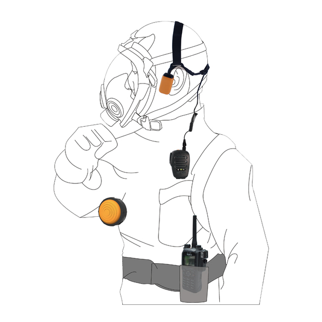 Fireman Communication System with Secure PTT and Bone Conduction Earphones