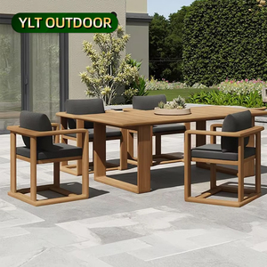 Bắc Âu ngoài trời bàn ghế gỗ tếch đặt sân thượng khách sạn ăn uống ghế gỗ tếch khu nghỉ mát MỤC VỤ thời tiết kháng Bộ đồ nội thất sân vườn - Product Image 1