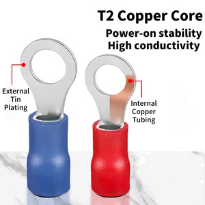 Cnxi Chất lượng cao tin mạ PVC dây điện cáp Lug Thông tư cách điện đồng đôi uốn Vòng thiết bị đầu cuối thiết bị đầu cuối - Product Image 3