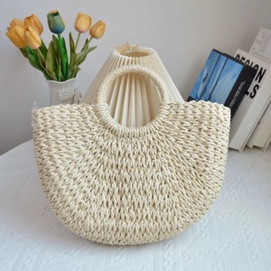 INS Lua Nova Hand-held Crossbody Palha Redonda Balde Versátil Saco das Mulheres Simples Seaside Férias Estilo Praia <span class=keywords><strong>Bag</strong></span> - Product Image 2
